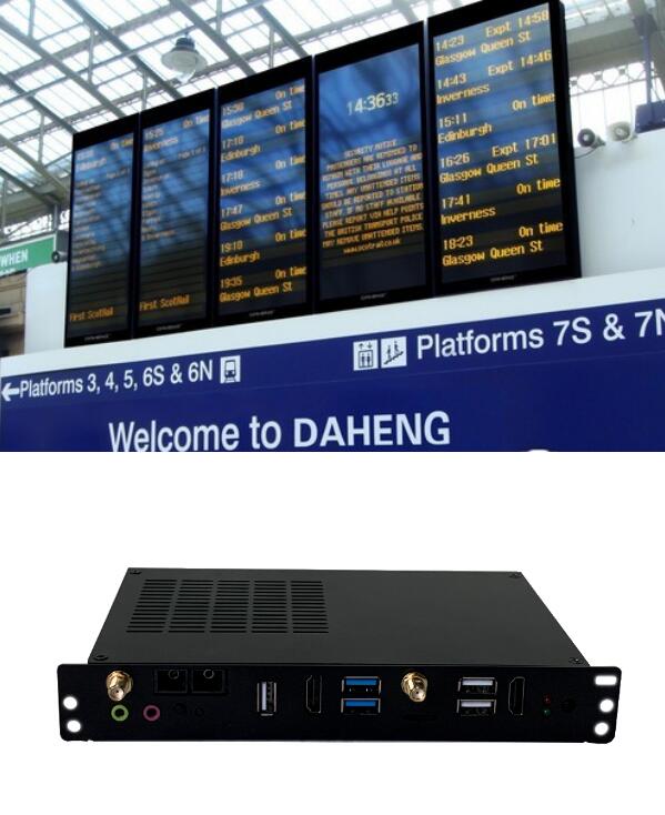爱鑫微光纤模块OPS电脑引领商用屏火车站地铁行业创新设计