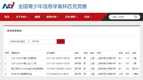 小码王CSP2020满分学员周千翔：编程让我获得自信和成就感